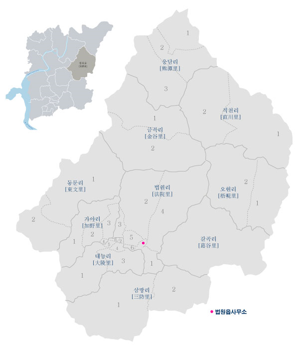 법원읍사무소 지도